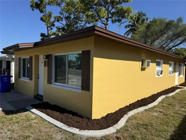 a view of a house with a porch