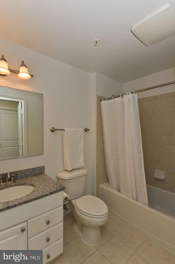 3650 South Glebe Road, Unit 349 Arlington, VA 22202 - Photo 8 of 21 a bathroom with a granite countertop sink toilet and shower