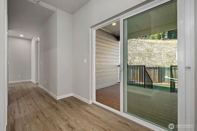 a view of a glass door of the house