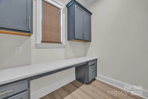 a hallway with window