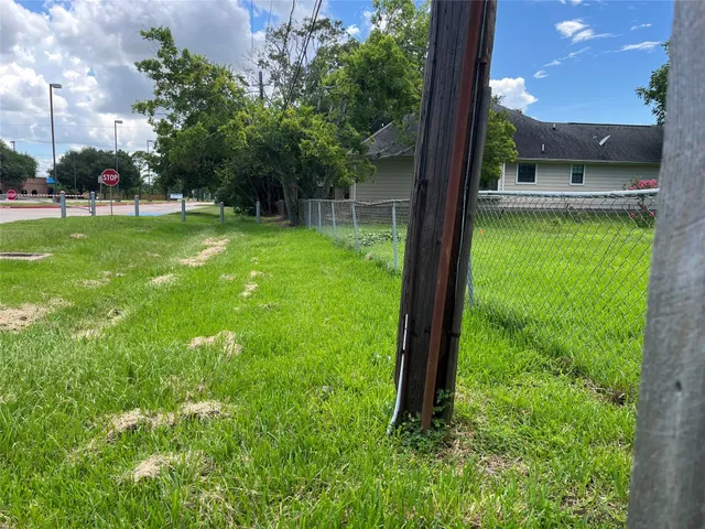 a view of a house with a backyard and a tree