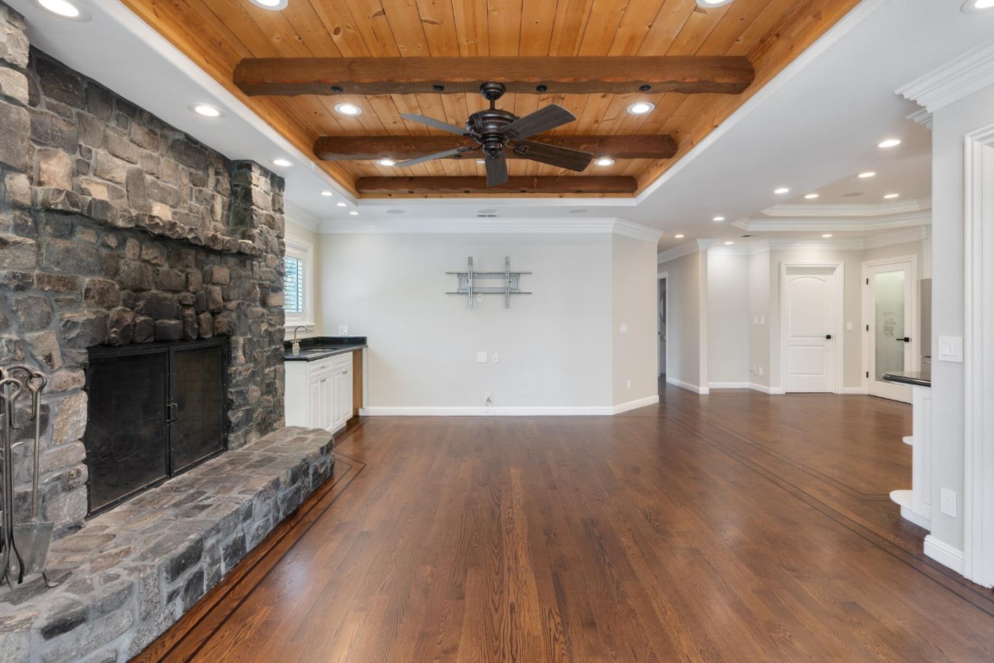 612 Prospect Row San Mateo, CA 94401 - Photo 21 of 54 a view of a kitchen with a sink and a fireplace