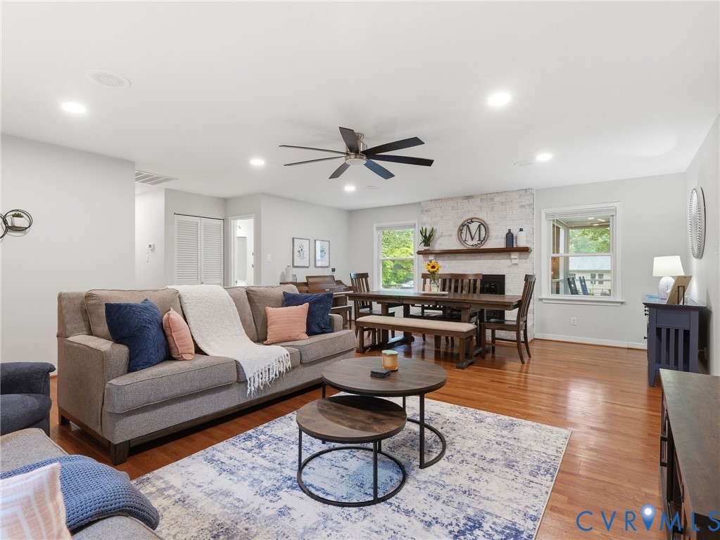 7707 Woodbrook Road Quinton, VA 23141 - Photo 12 of 42 Open-concept living area featuring hardwood floori
