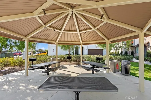 a view of a street with a building in the background