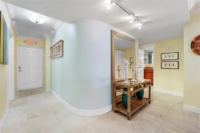 a view of a large building with a yard