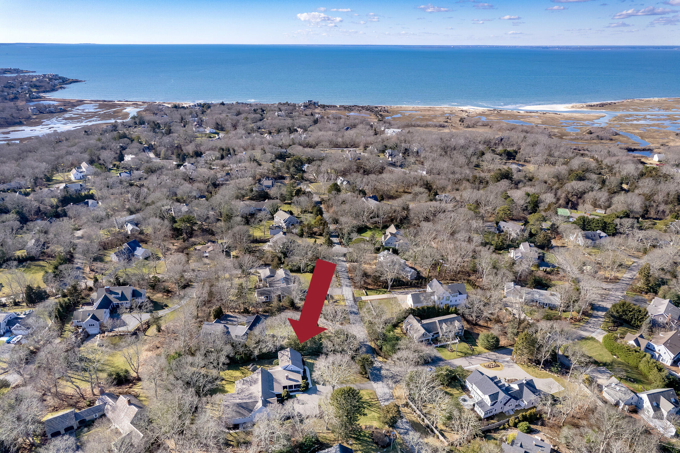 26 Saconesset Road Falmouth, MA 02540 - Photo 3 of 48 arrow -Drone aerial view 1 (0012)