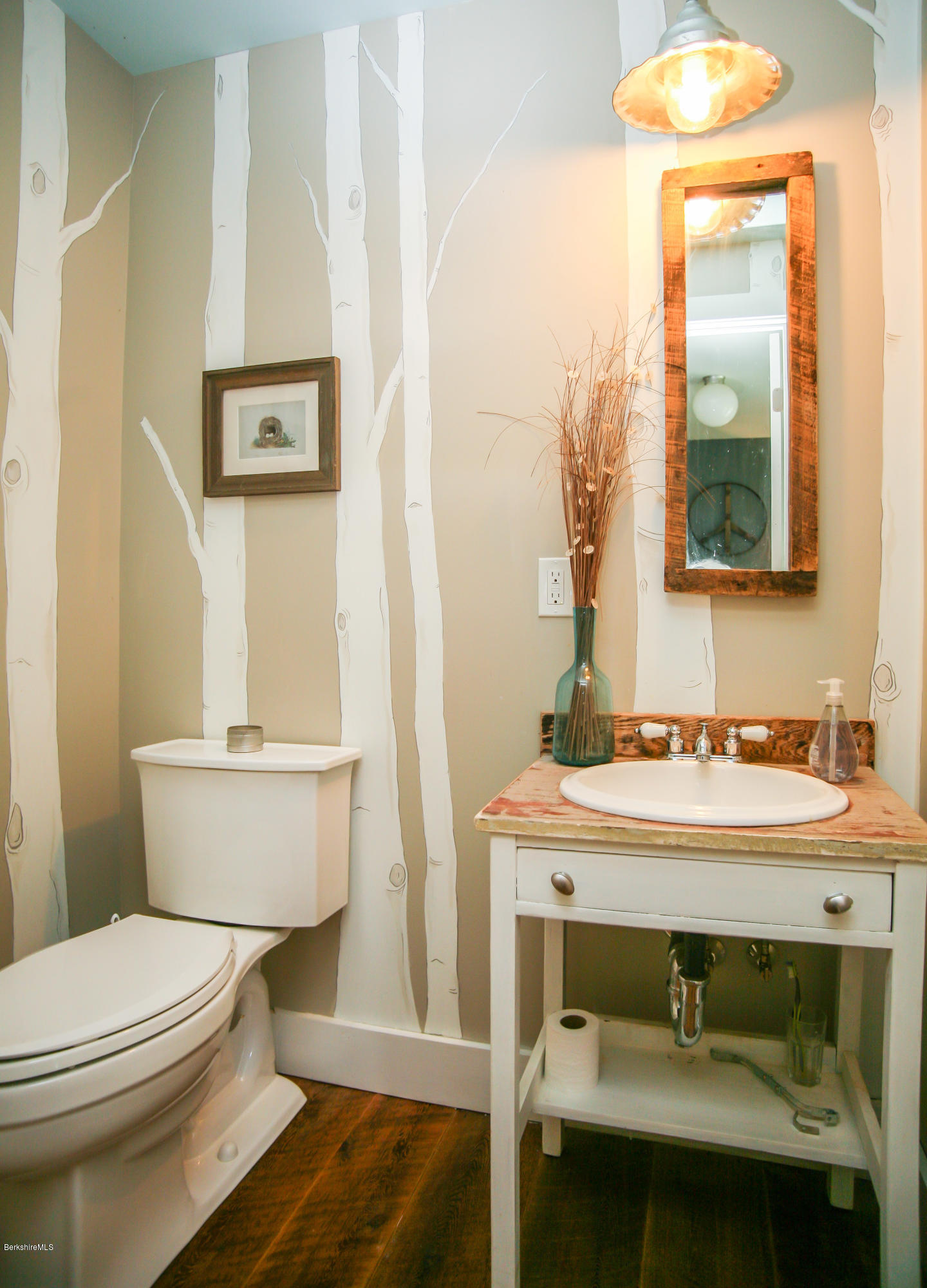 394 Main Road Monterey, MA 01245 - Photo 19 of 33 a bathroom with a sink and a mirror