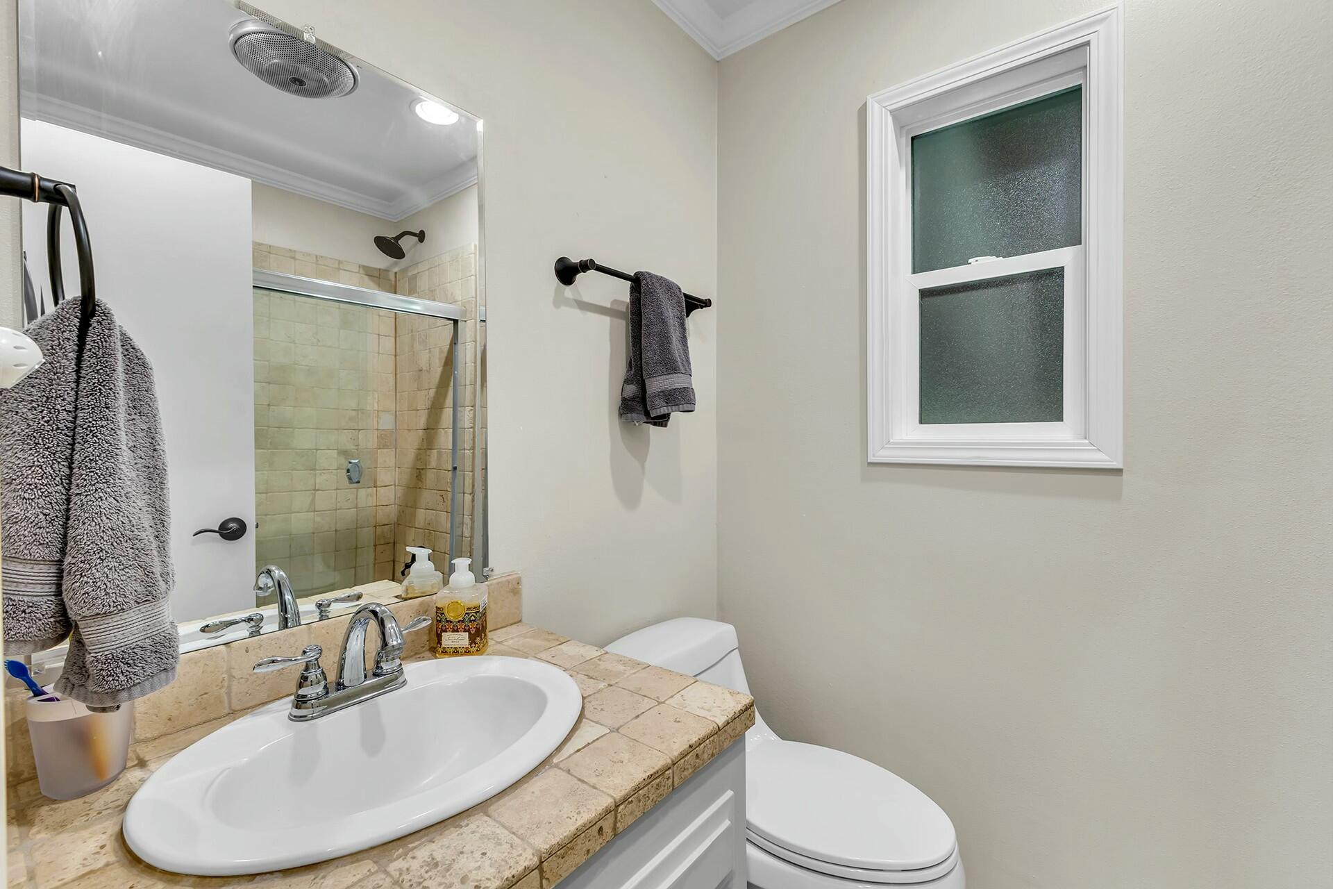 25622 Double Tree Drive Idyllwild, CA 92549 - Photo 45 of 65 a bathroom with a sink toilet and mirror