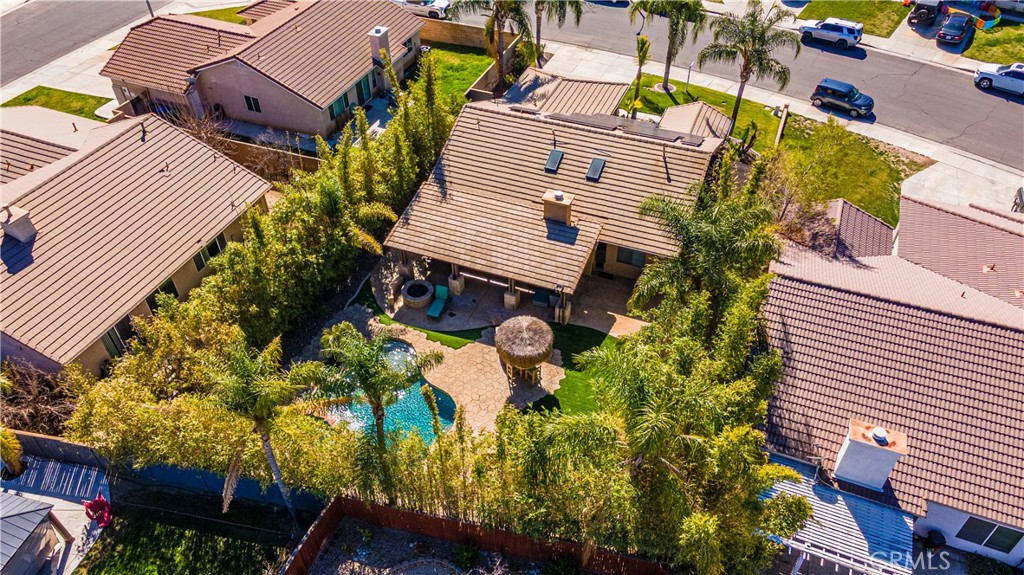 31584 Adour Way Winchester, CA 92596 - Photo 36 of 51 an aerial view of a house with a yard and potted plants
