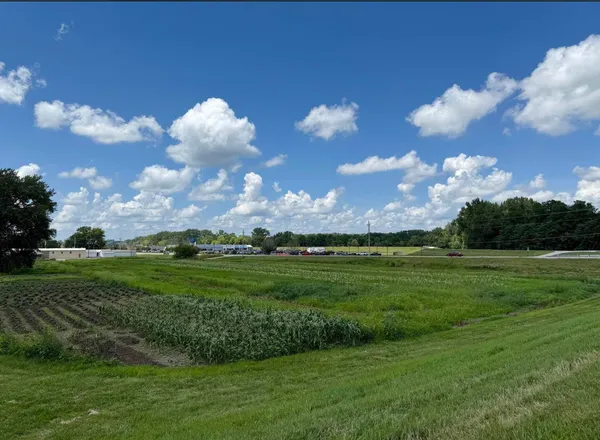 a view of a big yard with lots of green space
