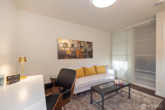 a living room with furniture and a couch