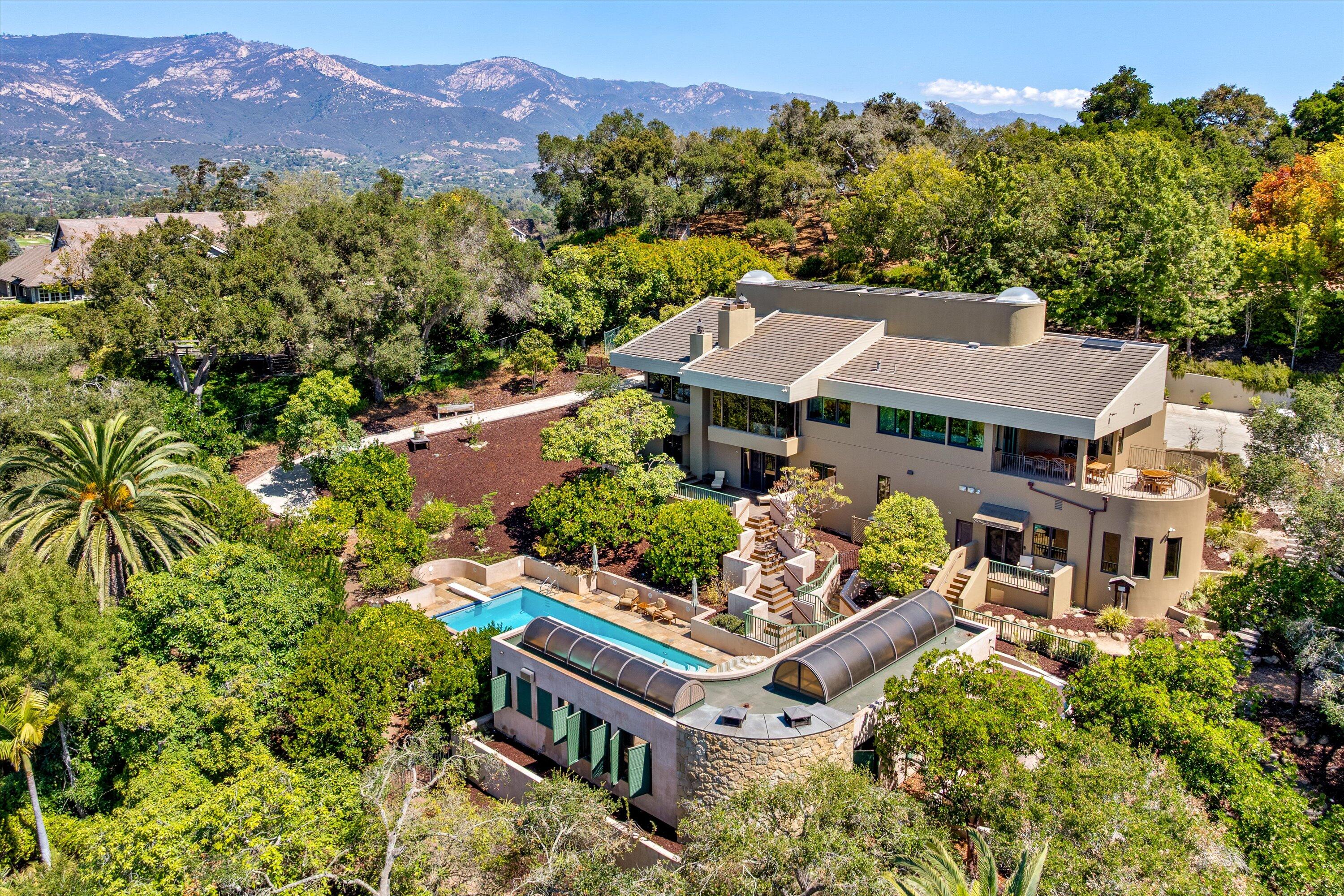 an aerial view of multiple house