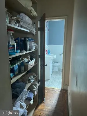 a view of storage and utility room