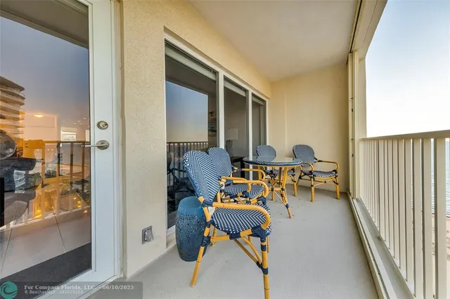 a outdoor space with furniture