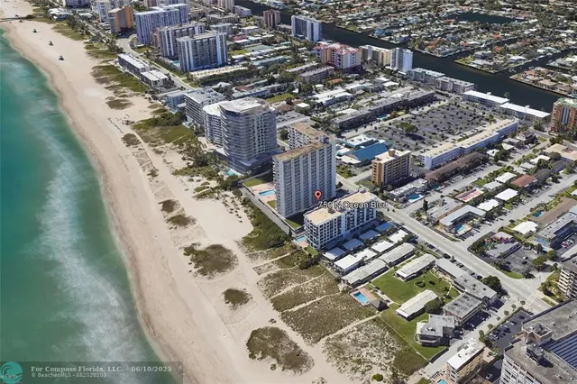 a city view with tall buildings