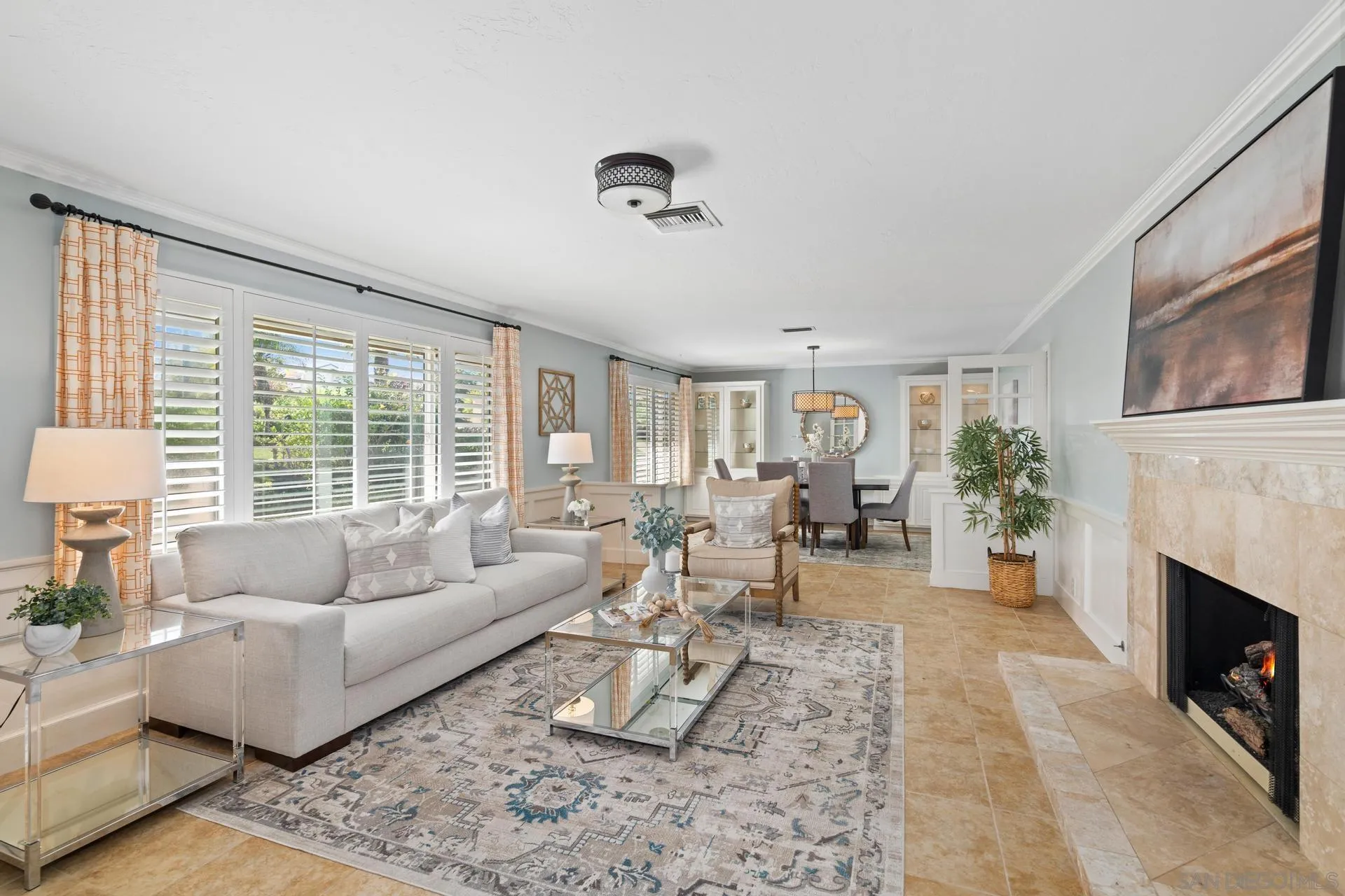 13678 Orchard Gate Road Poway, CA 92064 - Photo 7 of 29 a living room with furniture large window and a fireplace