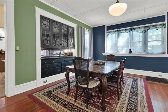 a view of a hallway with washer and dryer