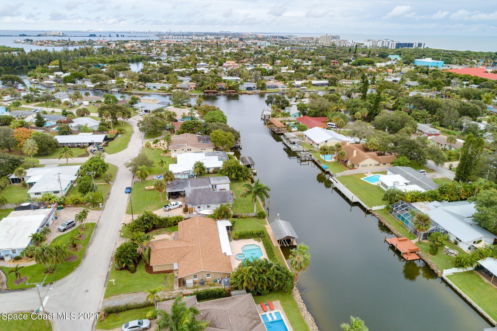 931 Bali Road Cocoa Beach, FL 32931 - Photo 41 of 42 Aerial to Port Canaveral