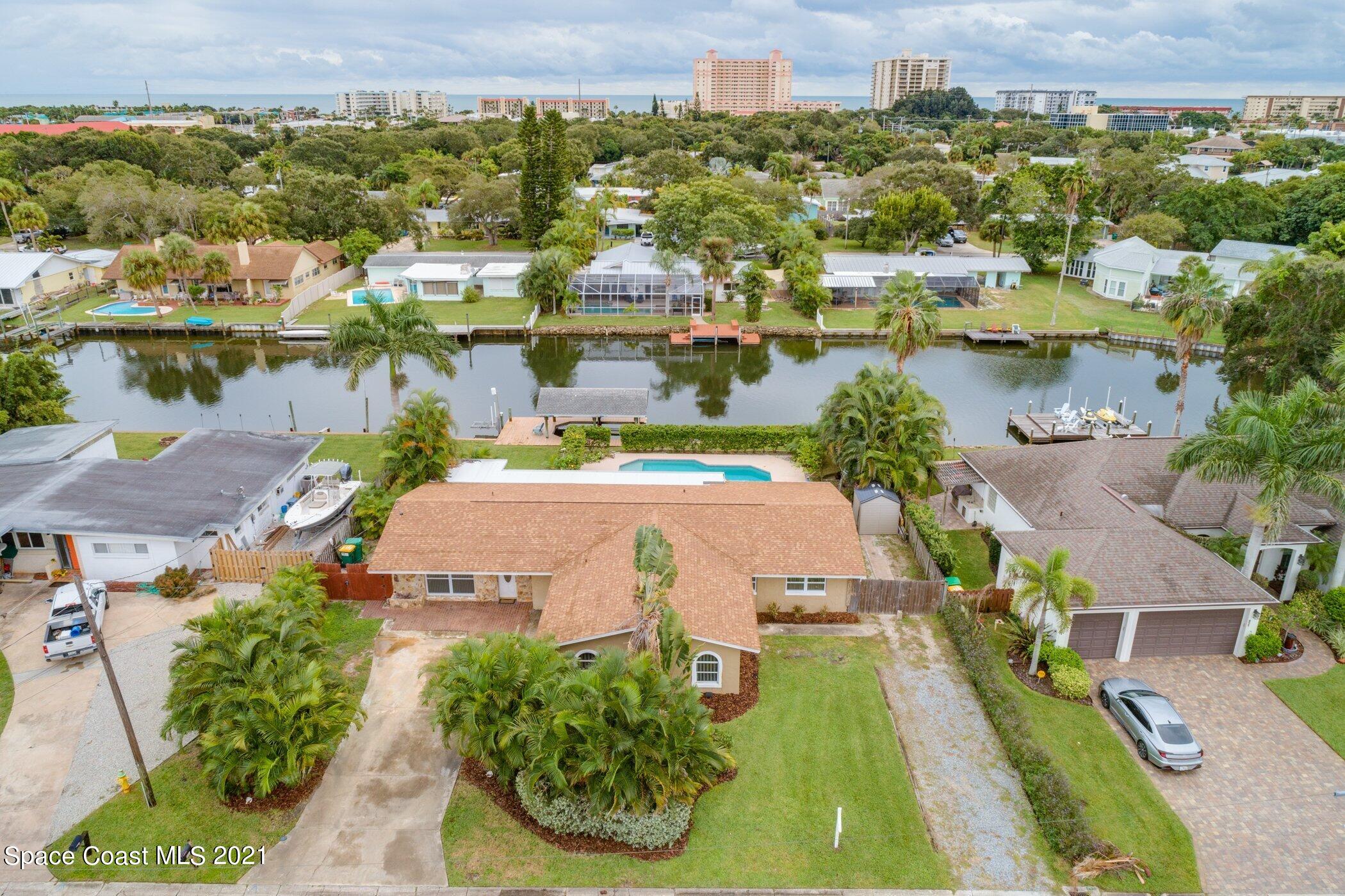 931 Bali Road Cocoa Beach, FL 32931 - Photo 10 of 42 Aerial House to Beach