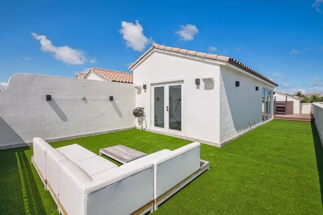 a view of a house with a balcony