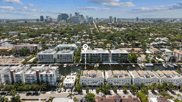 an aerial view of multiple house