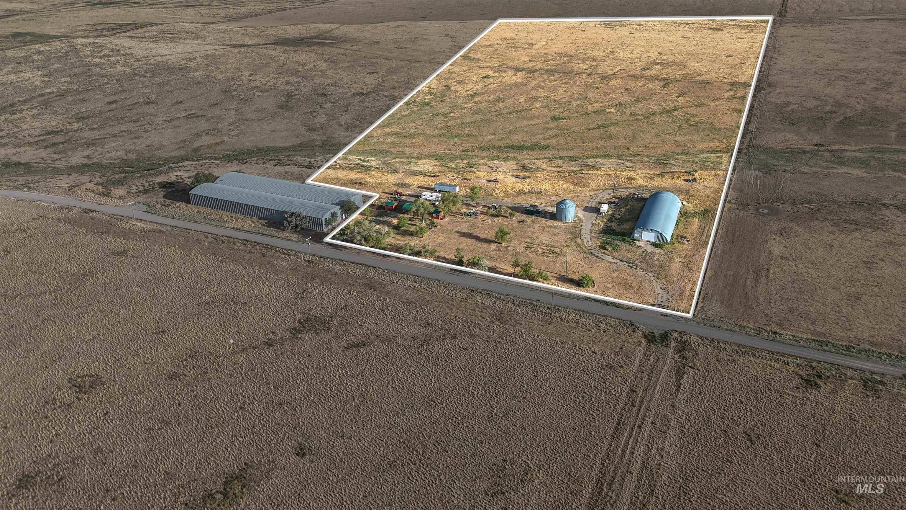 57 East 5400 Road North Hagerman, ID 83332 - Photo 1 of 45 Overview of rural landscape with property parcel outlined