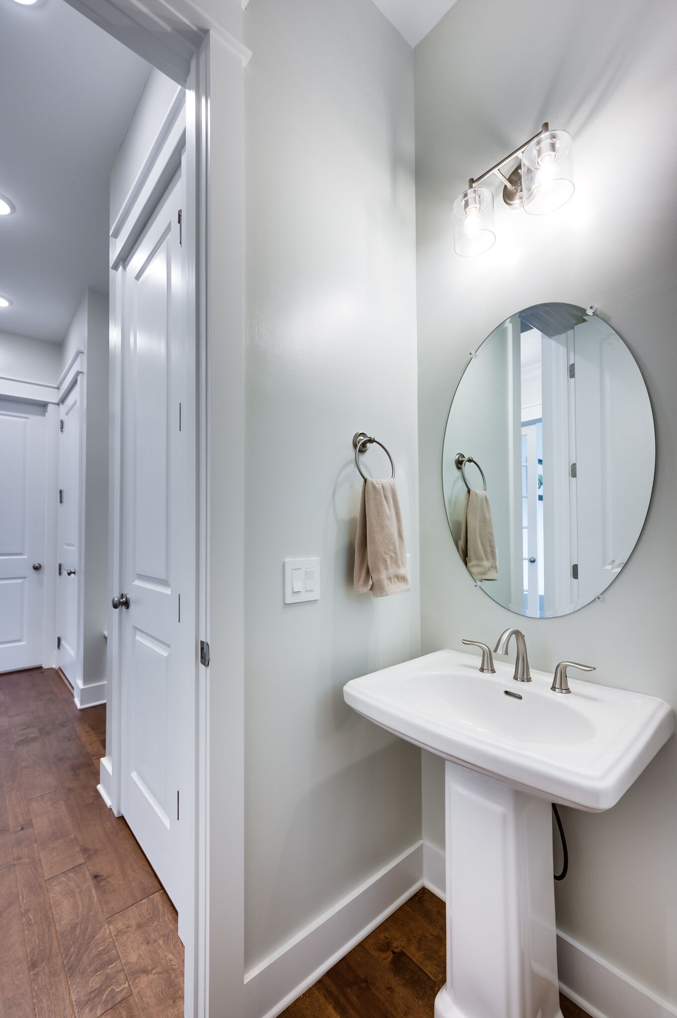 7751 Thayer Road Nolensville, TN 37135 - Photo 28 of 69 a bathroom with a sink a mirror and a shower