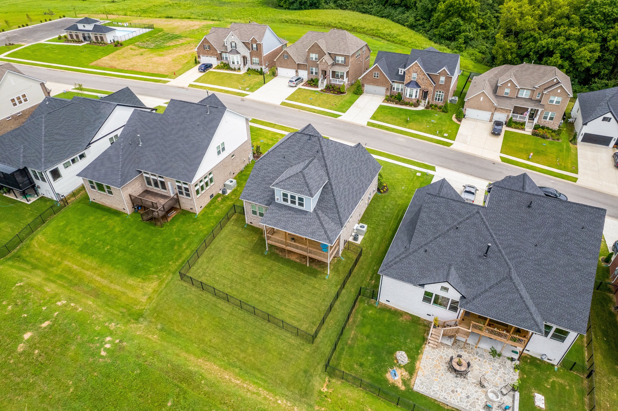 7751 Thayer Road Nolensville, TN 37135 - Photo 58 of 69 an aerial view of a house with a swimming pool