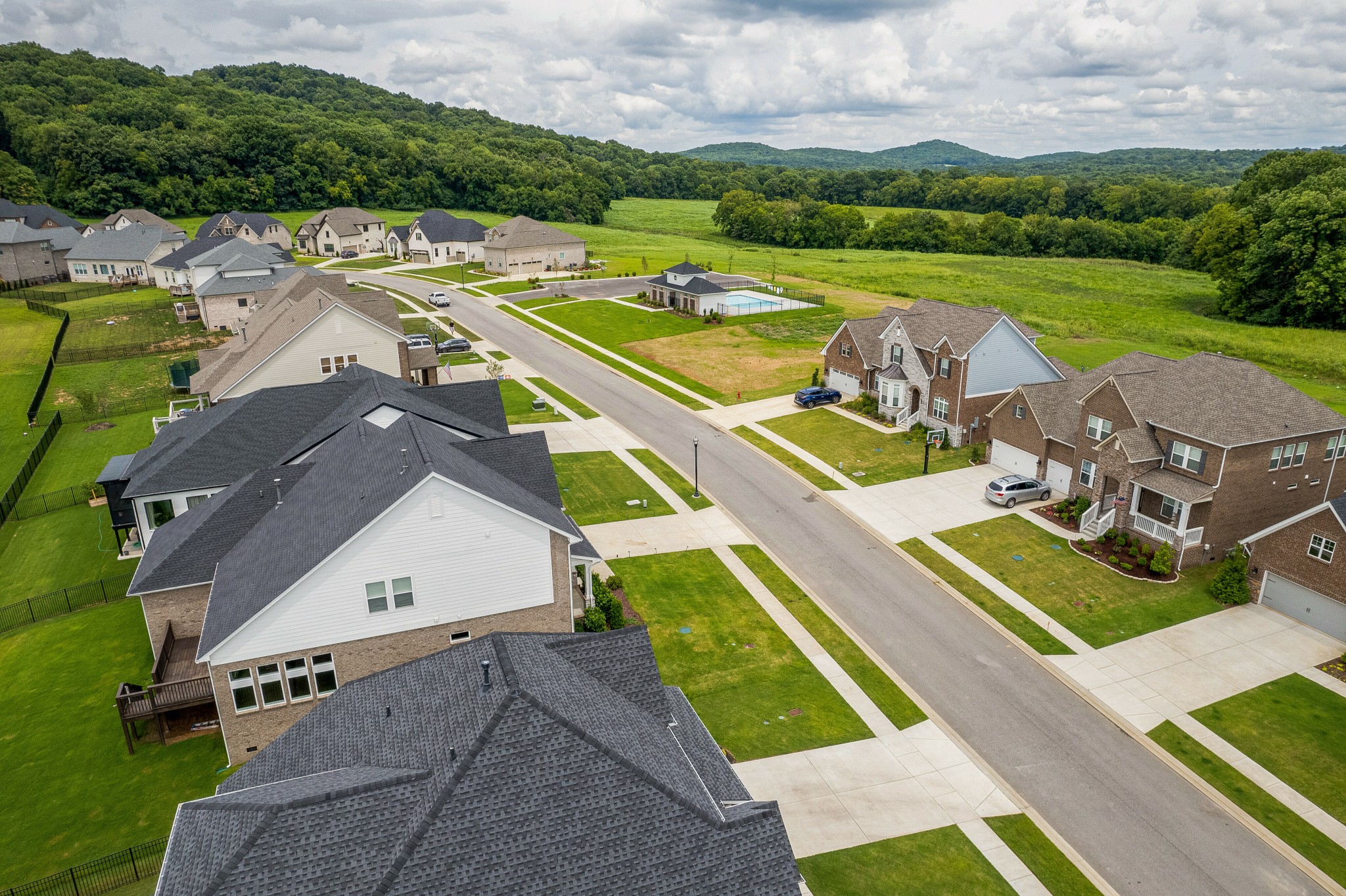 7751 Thayer Road Nolensville, TN 37135 - Photo 63 of 69 an aerial view of a house with a big yard