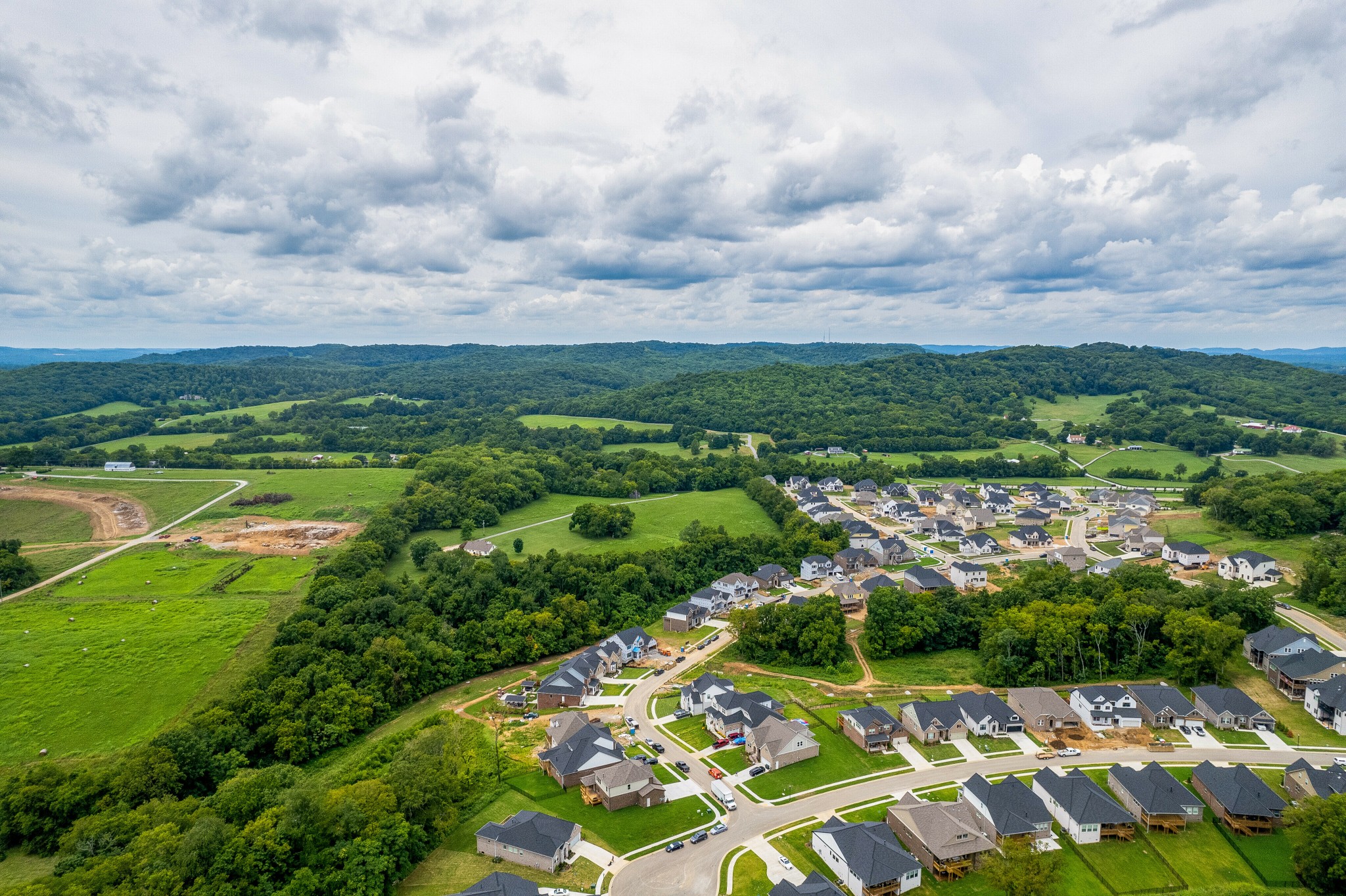 7751 Thayer Road Nolensville, TN 37135 - Photo 66 of 69 an aerial view of residential houses with outdoor space