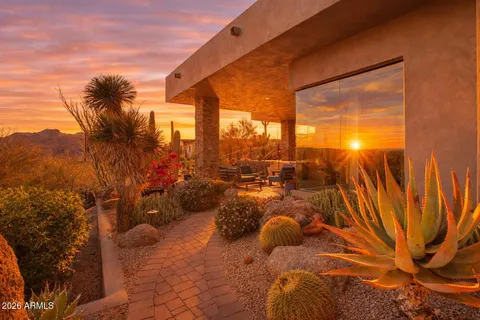 a view of a terrace with furniture