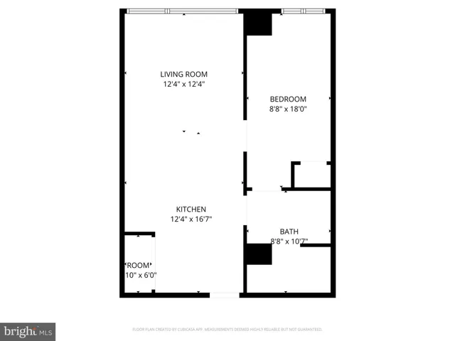 a picture of a building with black and white walls