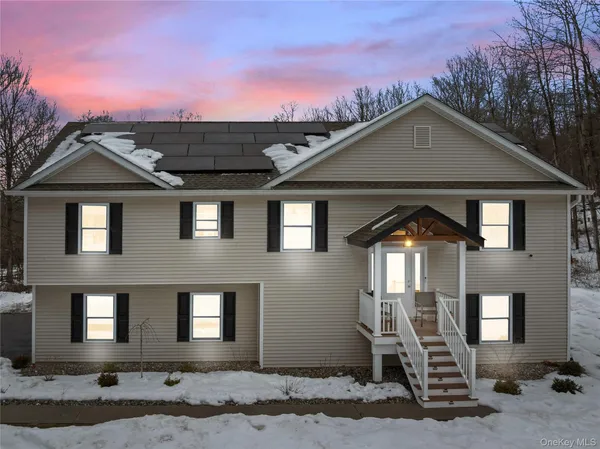 a front view of a house