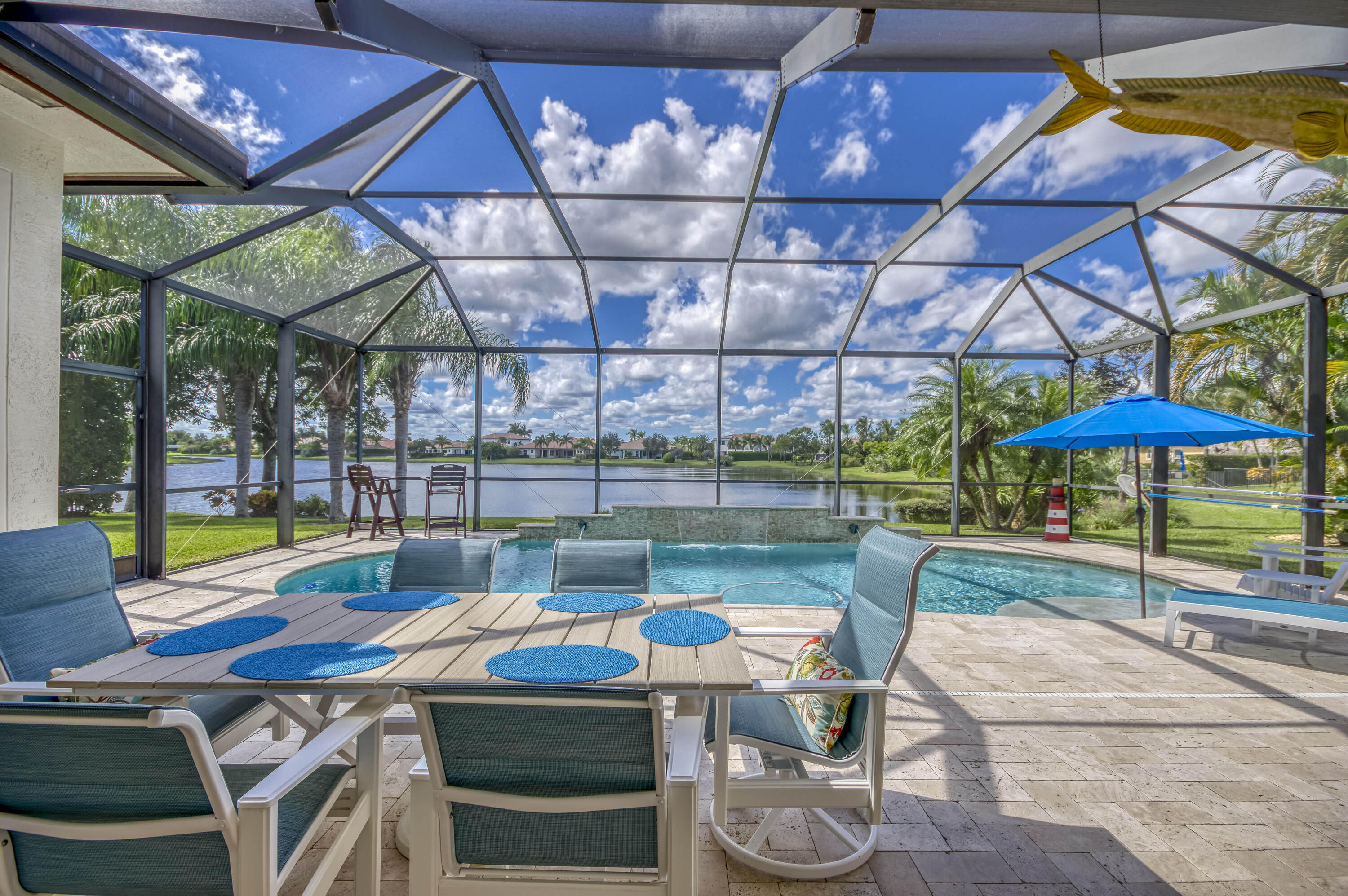 270 Rudder Cay Way Jupiter, FL 33458 - Photo 38 of 72 Pool with Screen Enclosure