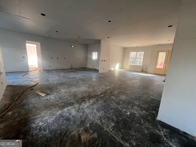 a view of a livingroom with a window