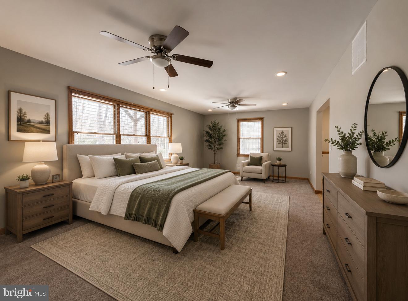 620 Columbia Road Egg Harbor City, NJ 08215 - Photo 52 of 53 a spacious bedroom with a bed a chandelier and windows