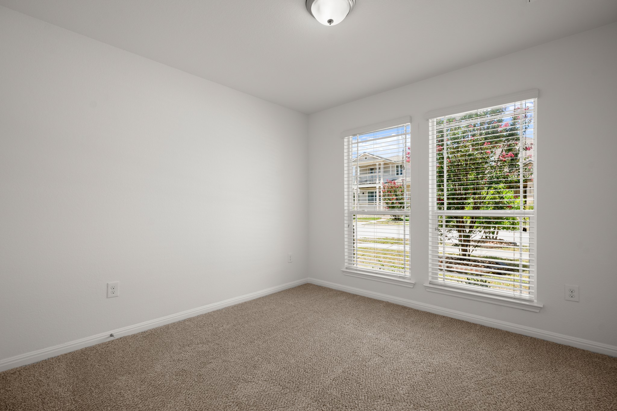 301 Cane River Road Pflugerville, TX 78660 - Photo 16 of 22 A well-lit bedroom features plush carpeting and multiple windows offering pleasant neighborhood views.