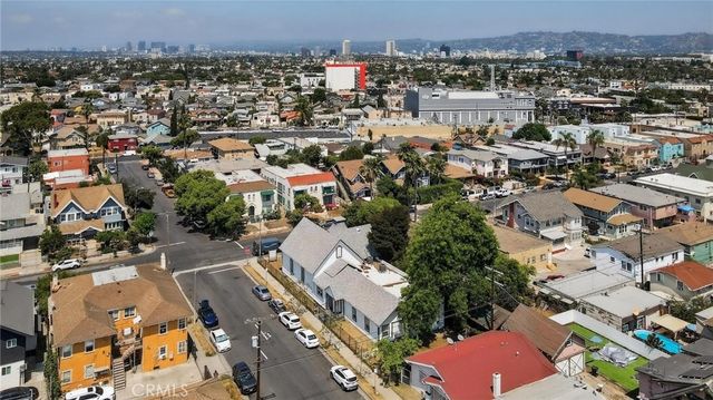 an aerial view of a city