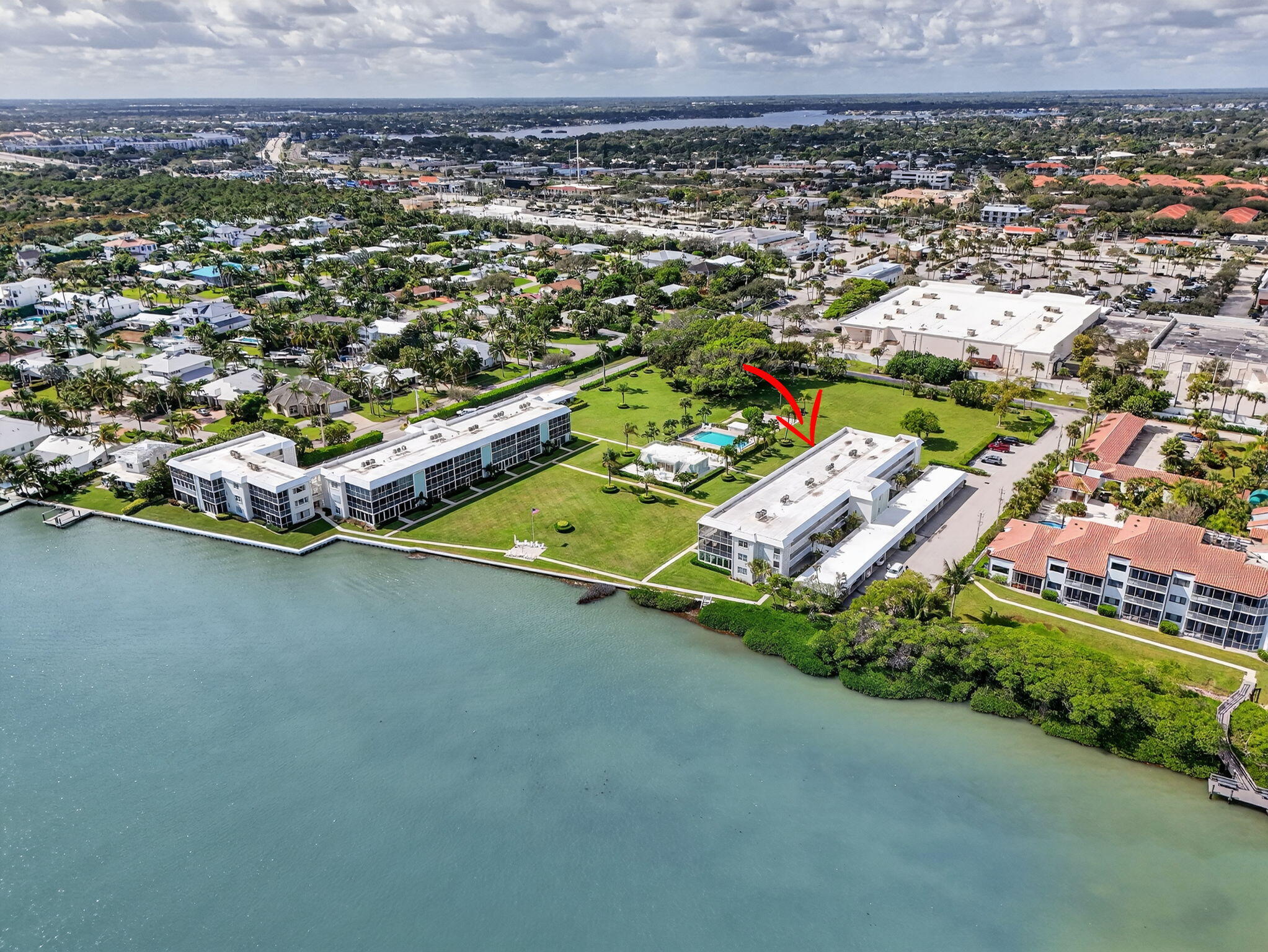 100 Waterway Road, Unit A304 Tequesta, FL 33469 - Photo 86 of 90 an aerial view of a house with a garden
