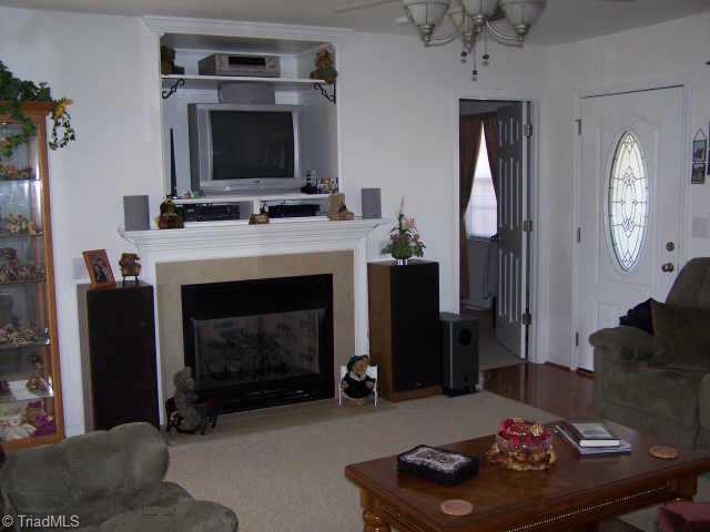 3977 Welcome-Arcadia Road Lexington, NC 27295 - Photo 2 of 9 Other. Living Room with Gas Log Fireplace and TV Nook
