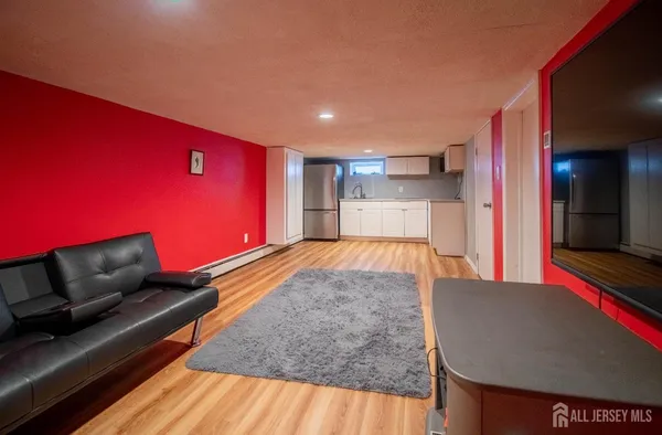 a living room with furniture and a couch