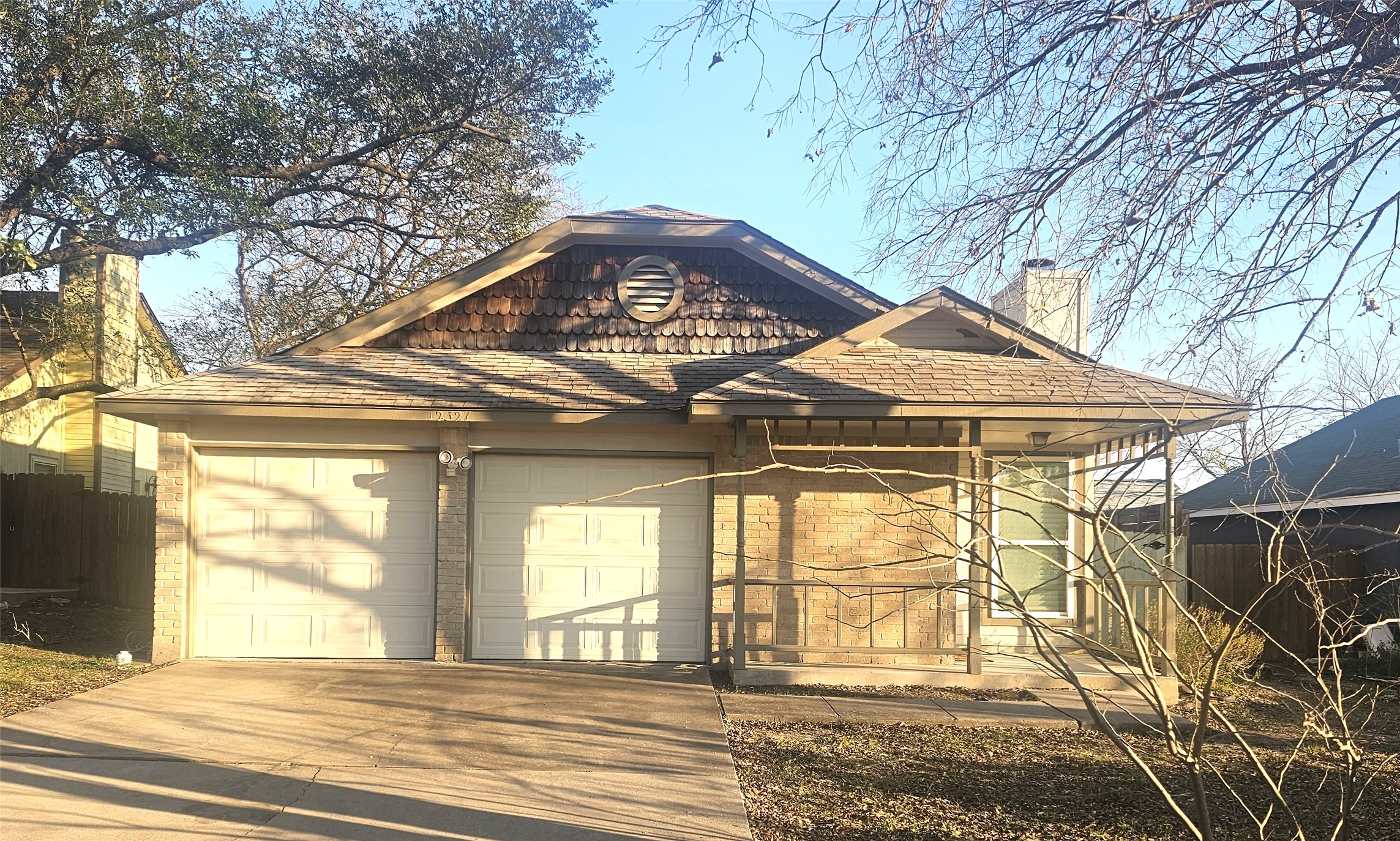 a front view of a house