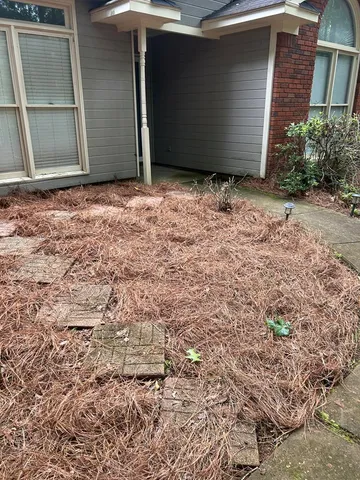 a backyard of a house