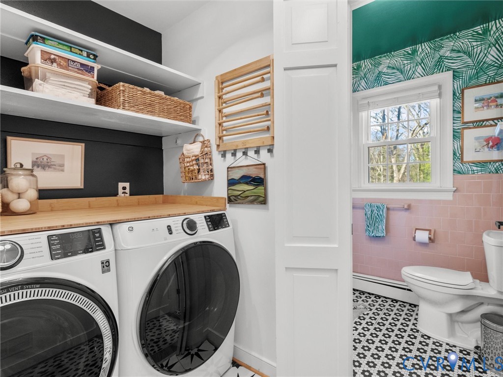 8636 Trabue Road Richmond, VA 23235 - Photo 20 of 50 Hall laundry closet has built in shelving and hang