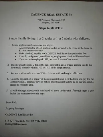 $1,375 | 203 Branch Trail, Smyrna, TN 37167