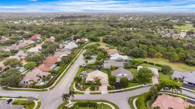 an aerial view of residential house with outdoor space