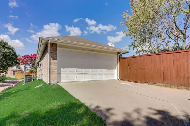 a view of backyard with a potted plant and a large tree