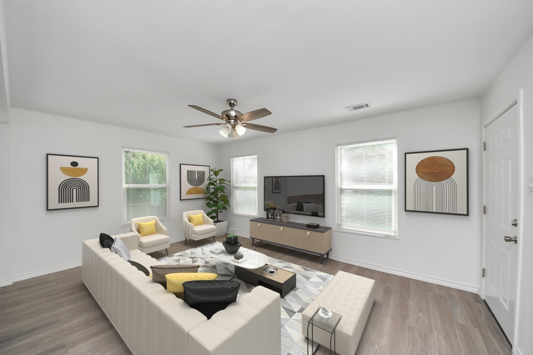 7004 Conley Street Houston, TX 77021 - Photo 2 of 32 a living room with furniture and a flat screen tv