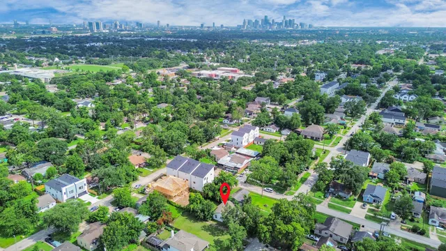 an aerial view of multiple house
