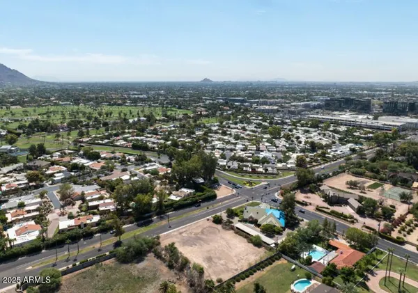 an aerial view of multiple house